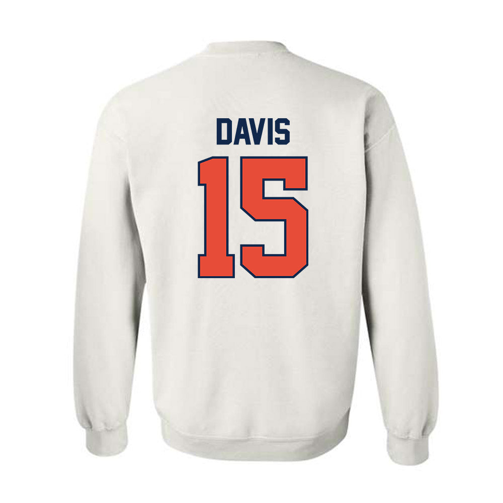 Illinois - NCAA Men's Basketball : Jake Davis - Sports Shersey Crewneck Sweatshirt-1