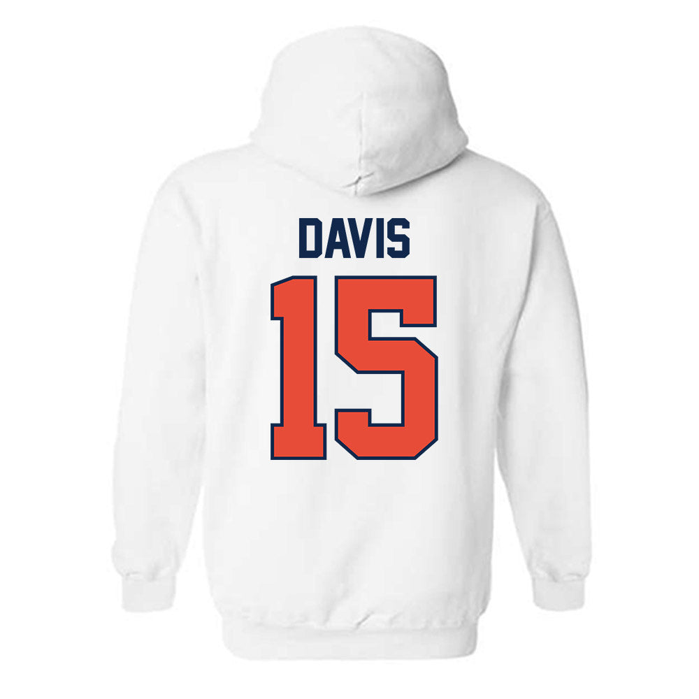 Illinois - NCAA Men's Basketball : Jake Davis - Sports Shersey Hooded Sweatshirt-1