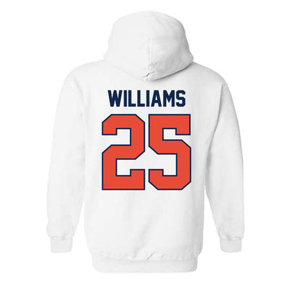 Illinois - NCAA Men's Basketball : Max Williams - Hooded Sweatshirt Sports Shersey