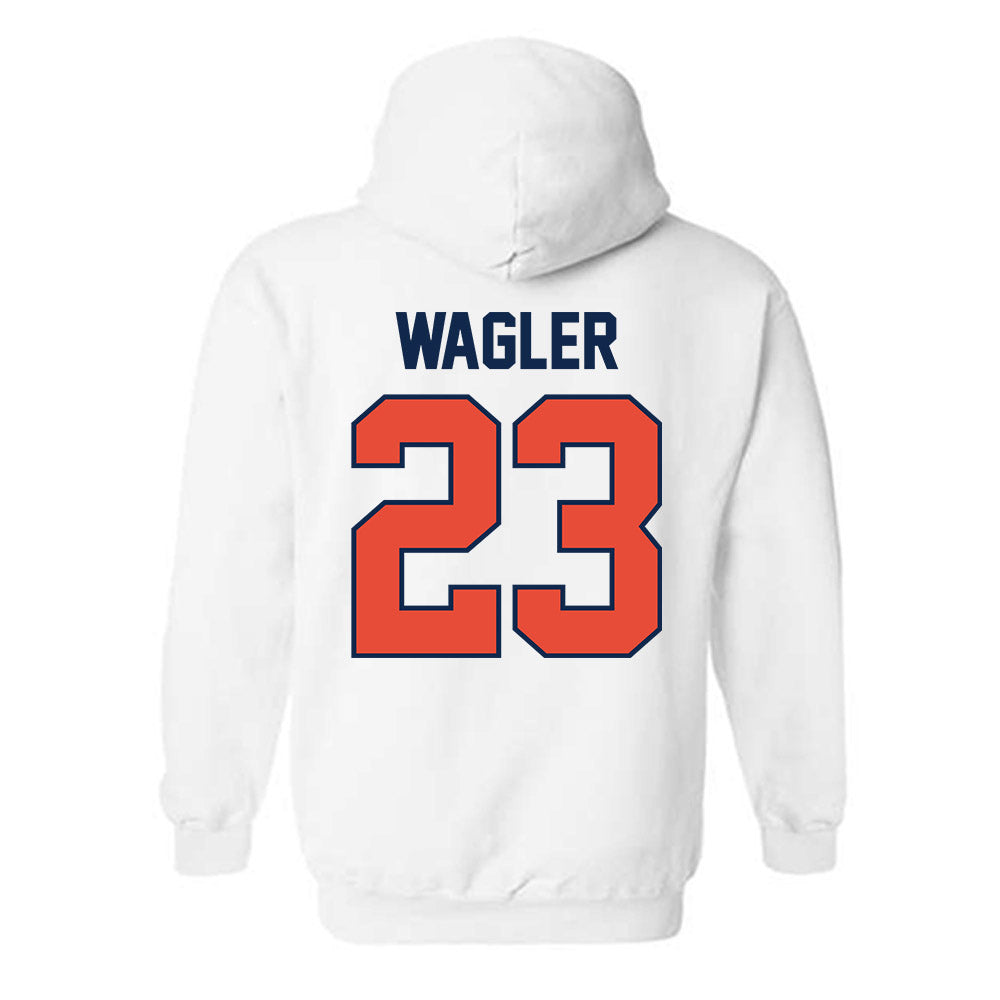 Illinois - NCAA Men's Basketball : Keaton Wagler - Sports Shersey Hooded Sweatshirt-1
