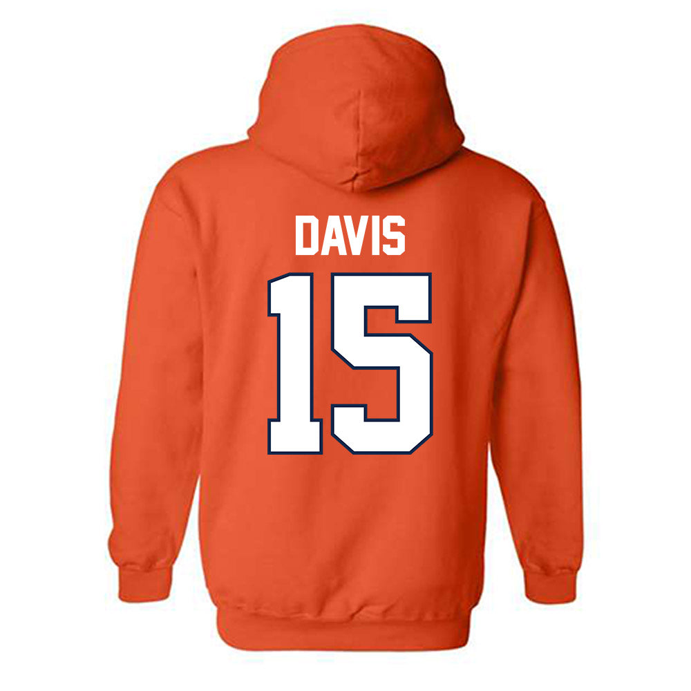 Illinois - NCAA Men's Basketball : Jake Davis - Sports Shersey Hooded Sweatshirt-1
