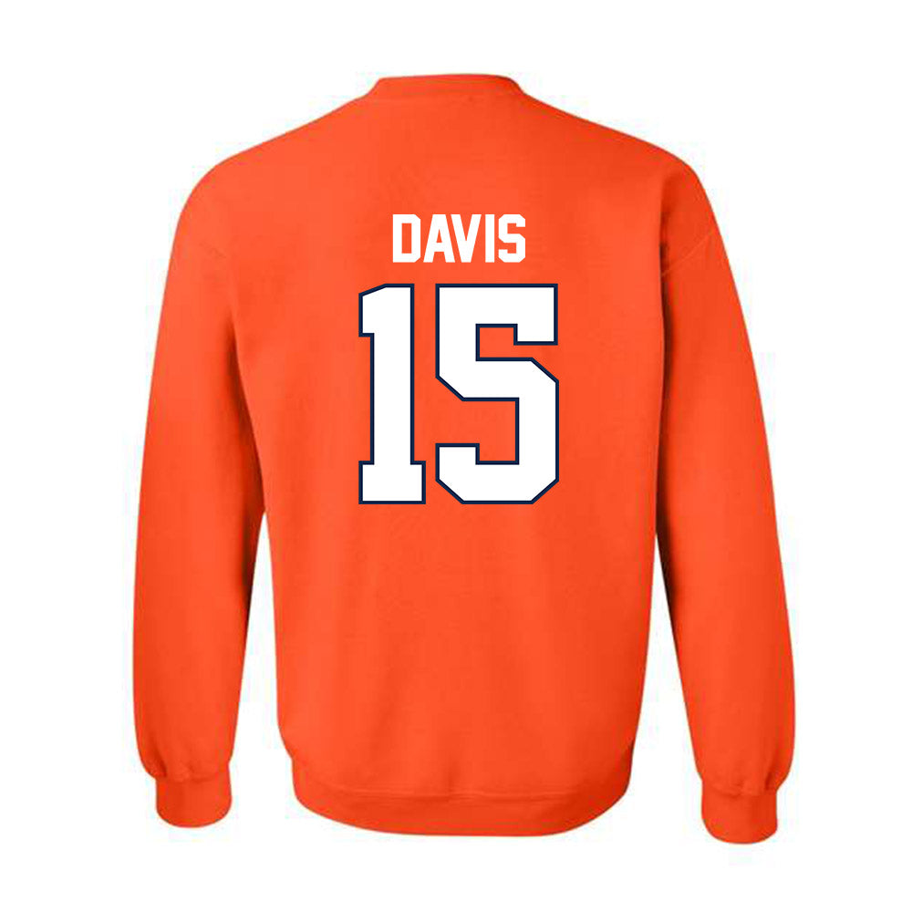Illinois - NCAA Men's Basketball : Jake Davis - Sports Shersey Crewneck Sweatshirt-1