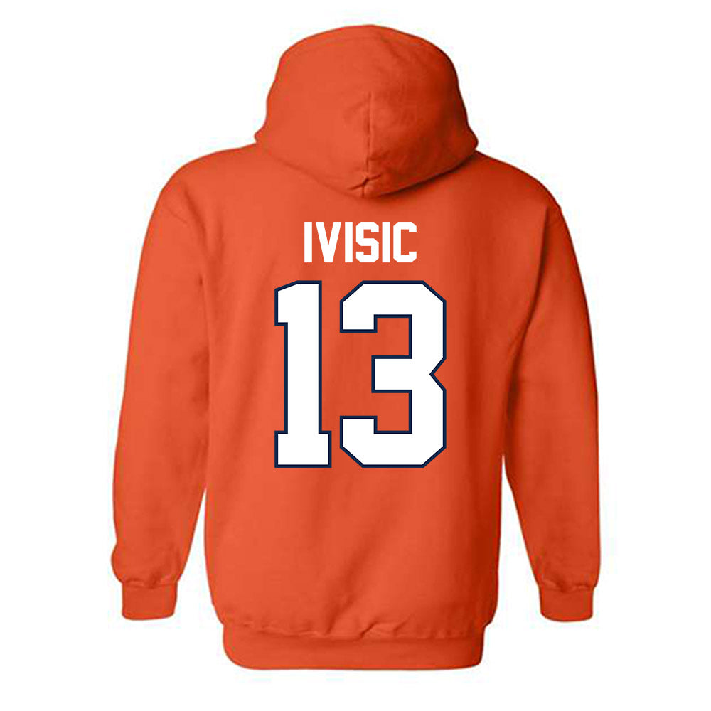 Illinois - NCAA Men's Basketball : Tomislav Ivisic - Sports Shersey Hooded Sweatshirt-1