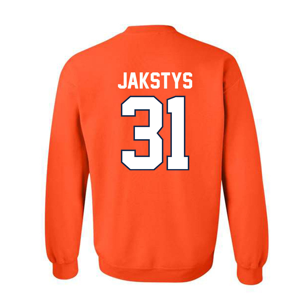 Illinois - NCAA Men's Basketball : Jason Jakstys - Sports Shersey Crewneck Sweatshirt-1