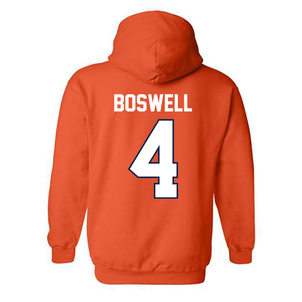 Illinois - NCAA Men's Basketball : Kylan Boswell - Sports Shersey Hooded Sweatshirt-1