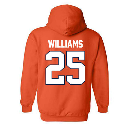 Illinois - NCAA Men's Basketball : Max Williams - Hooded Sweatshirt Sports Shersey