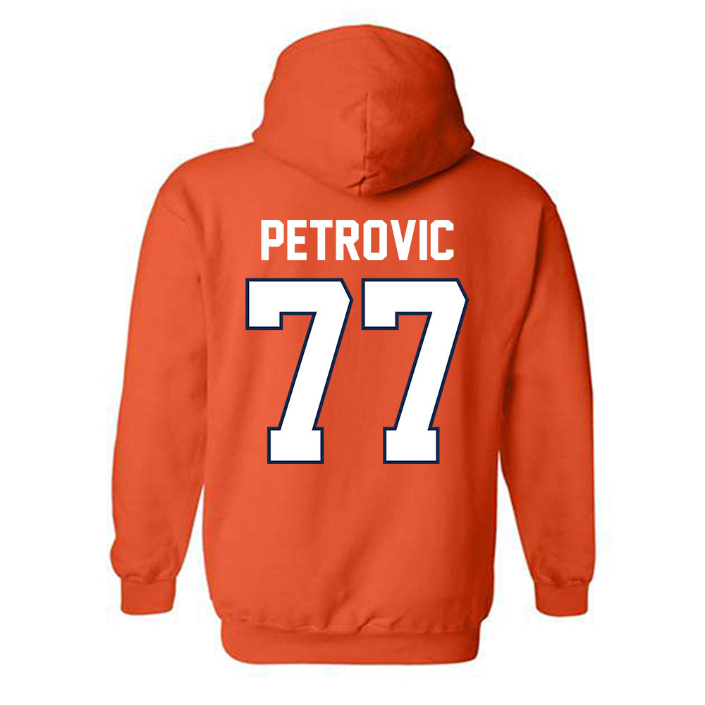 Illinois - NCAA Men's Basketball : Mihailo Petrovic - Sports Shersey Hooded Sweatshirt-1