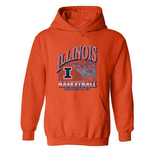 Illinois - NCAA Men's Basketball : Zvonimir Ivisic - Sports Shersey Hooded Sweatshirt-0