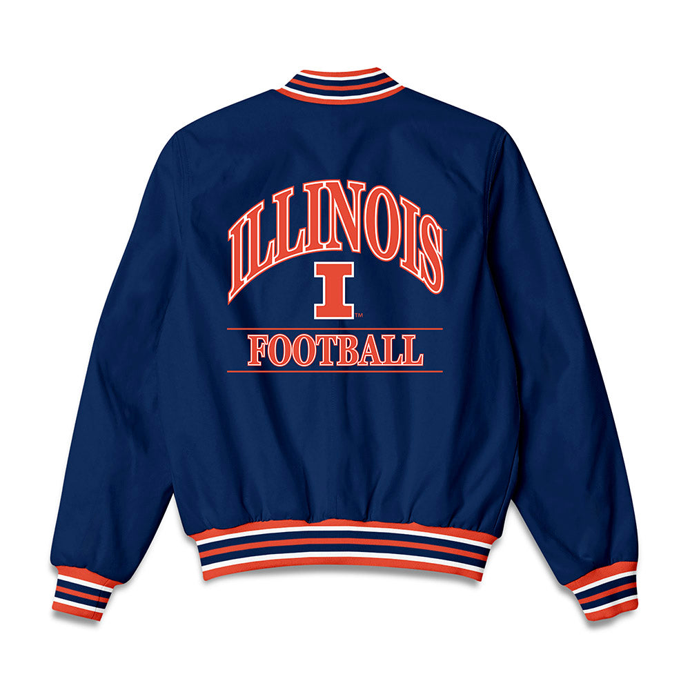 Illinois - NCAA Football : Patrick Mahoney III - Bomber Jacket Navy