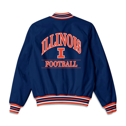 Illinois - NCAA Football : Patrick Mahoney III - Bomber Jacket Navy