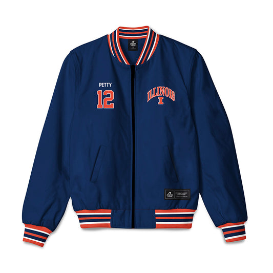 Illinois - NCAA Football : Trey Petty - Bomber Jacket-0