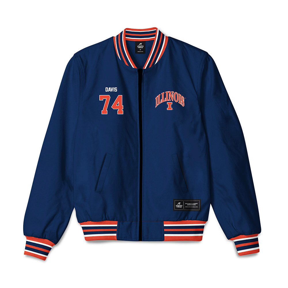 Illinois - NCAA Football : J.C. Davis - Bomber Jacket-0