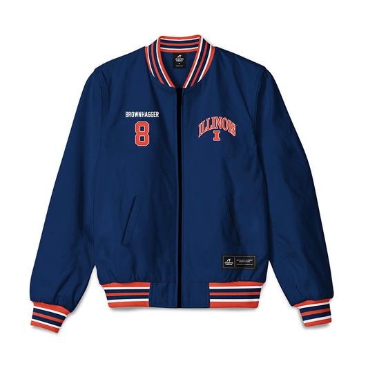 Illinois - NCAA Women's Basketball : Jasmine Brown-Hagger - Bomber Jacket-0