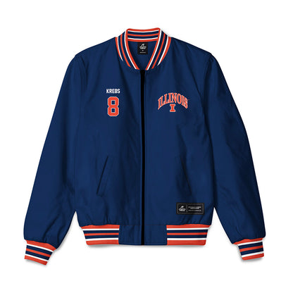 Illinois - NCAA Baseball : Lucas Krebs - Bomber Jacket-0