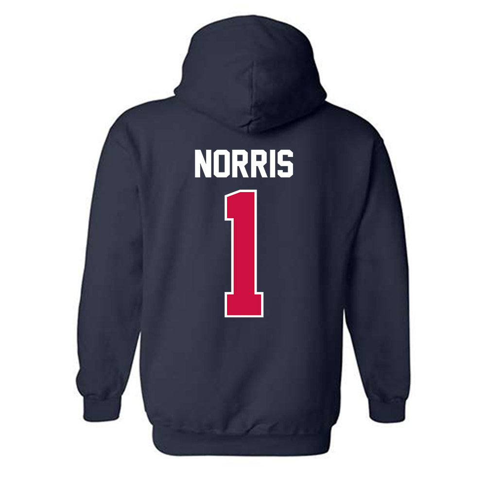 Arizona - NCAA Beach Volleyball : Leah Norris - Classic Shersey Hooded Sweatshirt-1