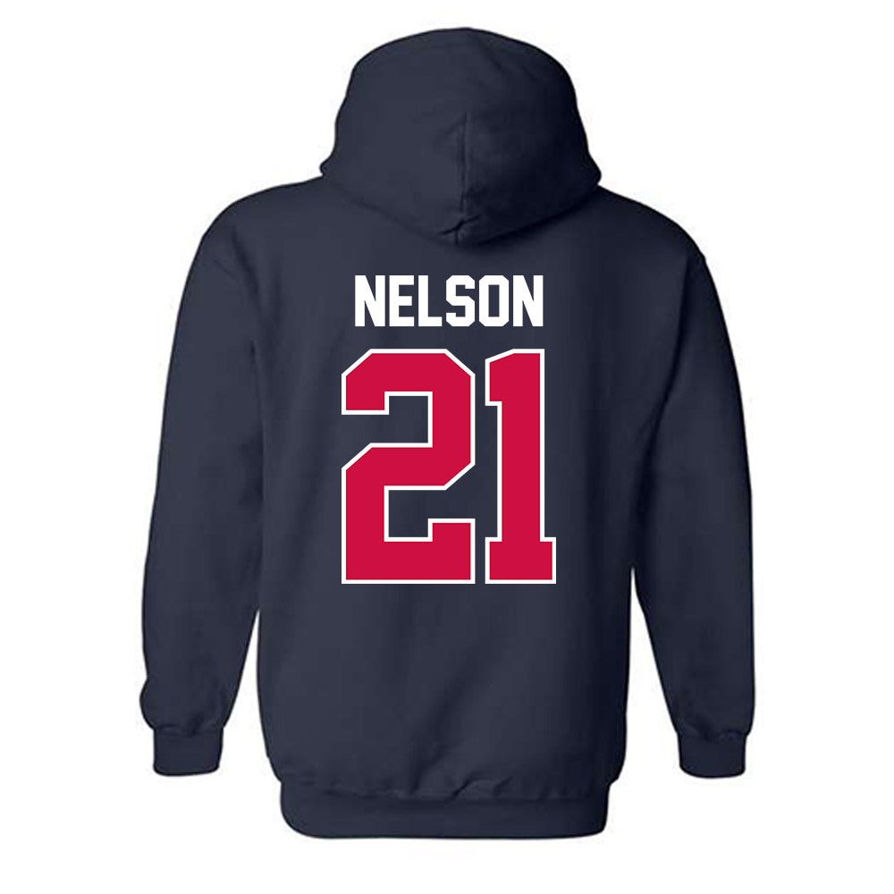 Arizona - NCAA Men's Basketball : Evan Nelson - Classic Shersey Hooded Sweatshirt-1
