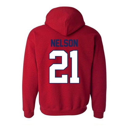 Arizona - NCAA Men's Basketball : Evan Nelson - Classic Shersey Hooded Sweatshirt-1