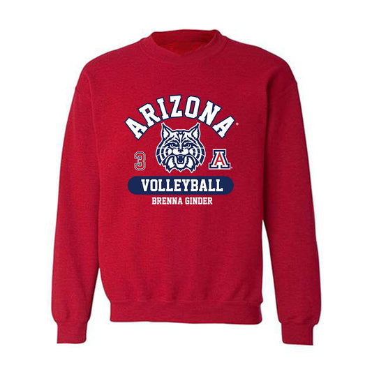 Arizona - NCAA Women's Volleyball : Brenna Ginder - Classic Fashion Shersey Crewneck Sweatshirt