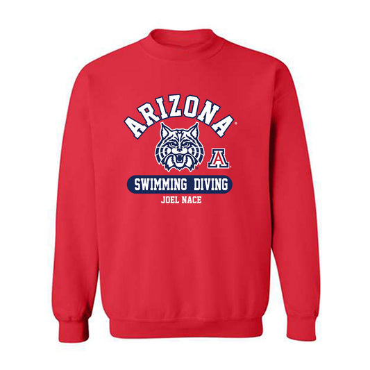 Arizona - NCAA Men's Swimming & Diving : Joel Nace - Classic Fashion Shersey Crewneck Sweatshirt-0