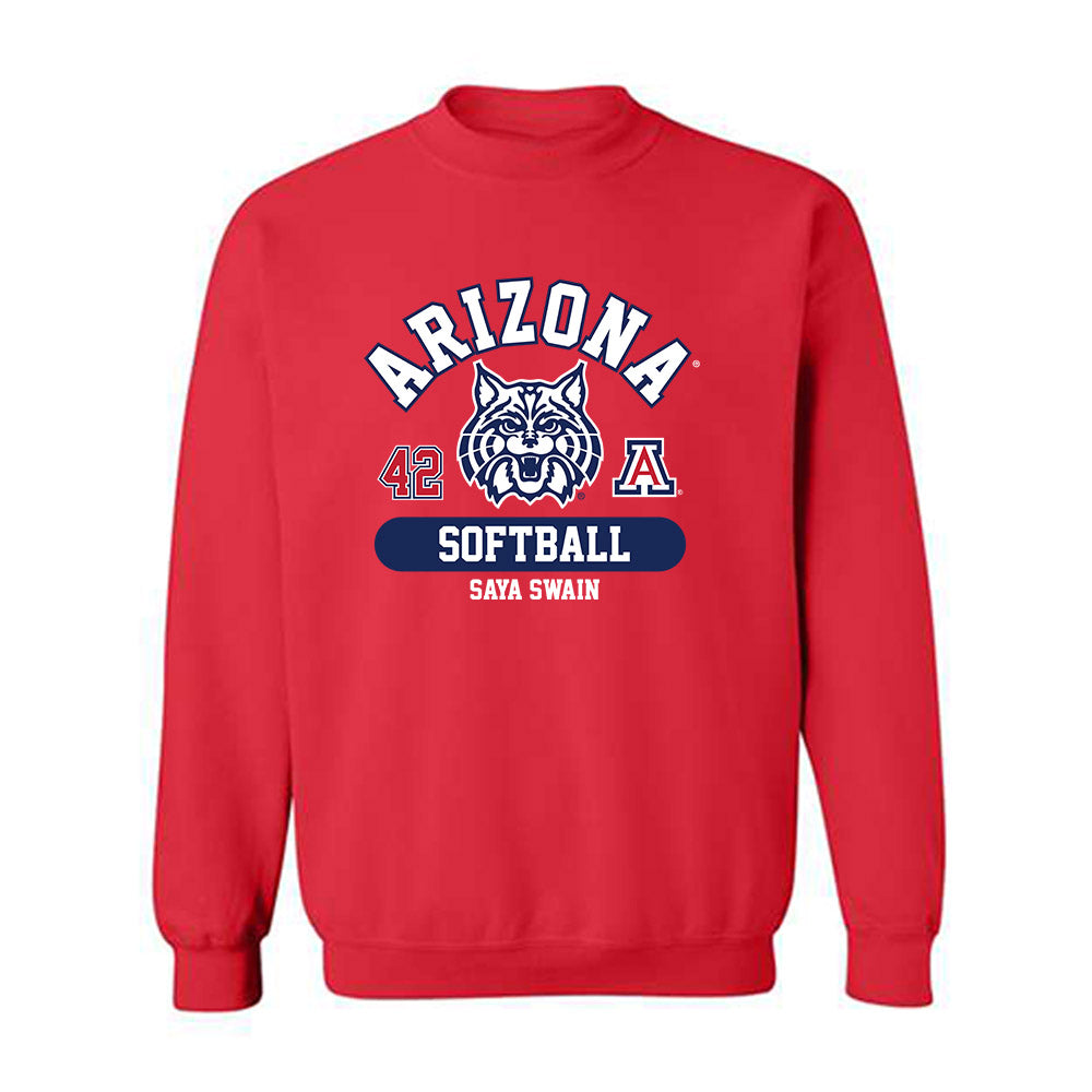  - NCAA Softball : Saya Swain - Classic Fashion Shersey Crewneck Sweatshirt-0