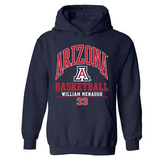 Arizona - NCAA Men's Basketball : William Menaugh - Hooded Sweatshirt Classic Fashion Shersey