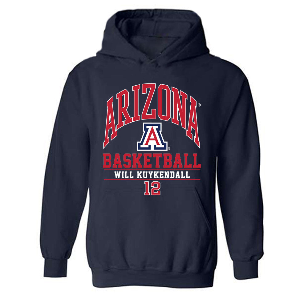 Arizona - NCAA Men's Basketball : Will Kuykendall - Hooded Sweatshirt Classic Fashion Shersey