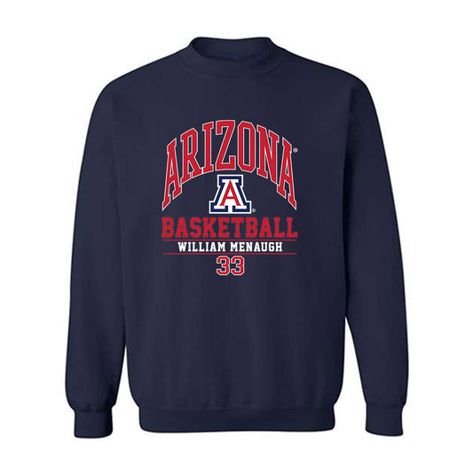 Arizona - NCAA Men's Basketball : William Menaugh - Crewneck Sweatshirt Classic Fashion Shersey