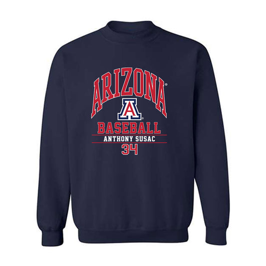 Arizona - NCAA Baseball : Anthony Susac -  Crewneck Sweatshirt Classic Fashion Shersey