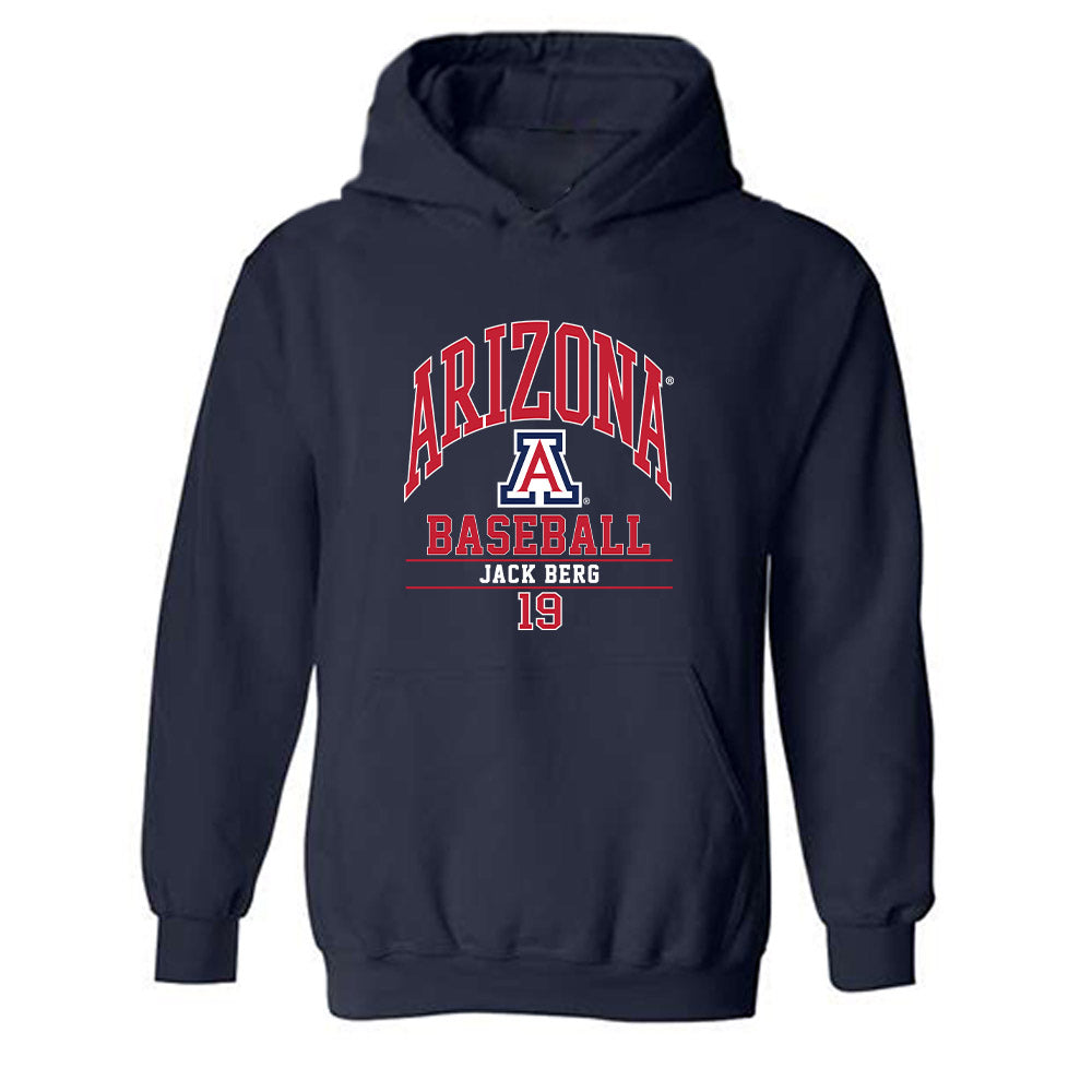 Arizona - NCAA Baseball : Jack Berg - Classic Fashion Shersey Hooded Sweatshirt-0