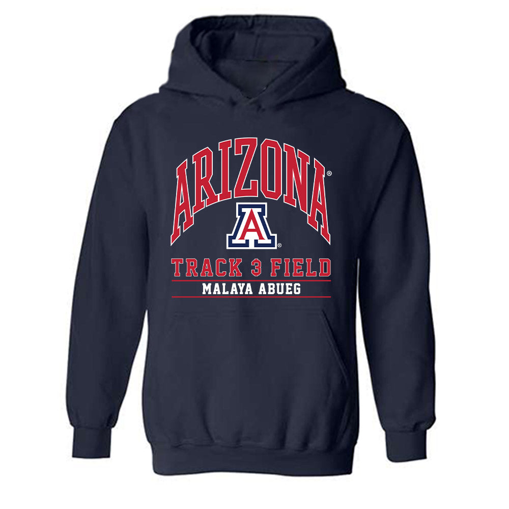 Arizona - NCAA Women's Track & Field : Malaya Abueg - Classic Fashion Shersey Hooded Sweatshirt-0