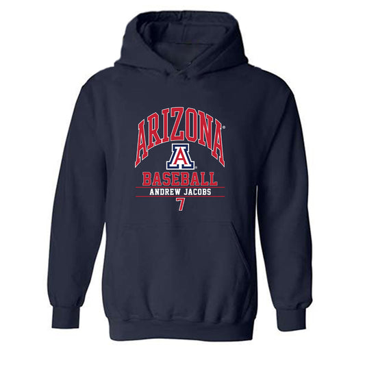 Arizona - NCAA Baseball : Andrew Jacobs - Classic Fashion Shersey Hooded Sweatshirt-0