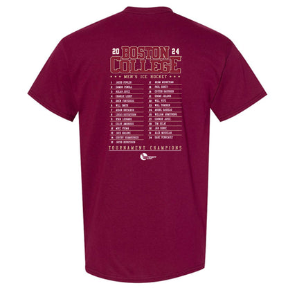 Boston College - NCAA Men's Ice Hockey : All Athletes - T-Shirt 2024 Hockey East Tournament Champions Roster Shirt