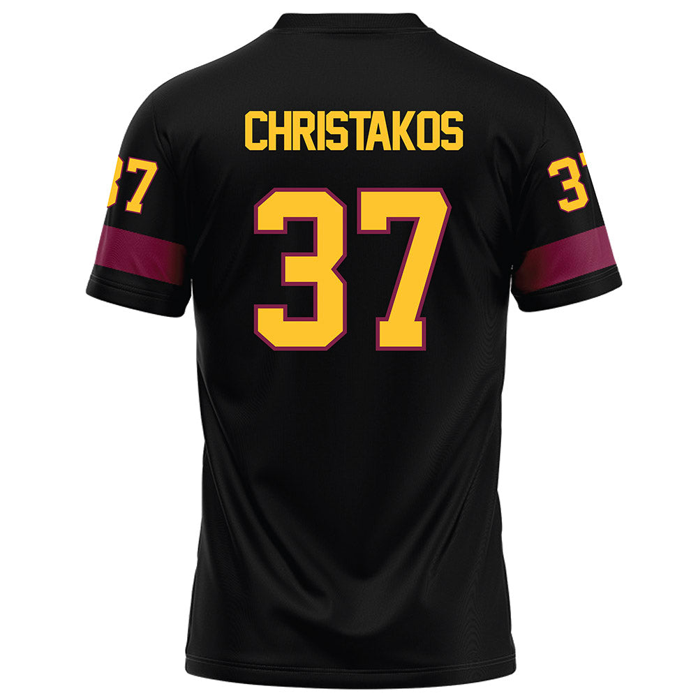 Arizona State - NCAA Football : Tommy Christakos - Black Football Jersey-1