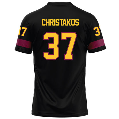 Arizona State - NCAA Football : Tommy Christakos - Black Football Jersey-1