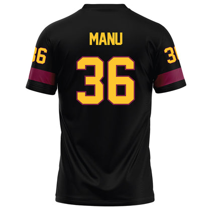 Arizona State - NCAA Football : Salesi Manu - Black Football Jersey