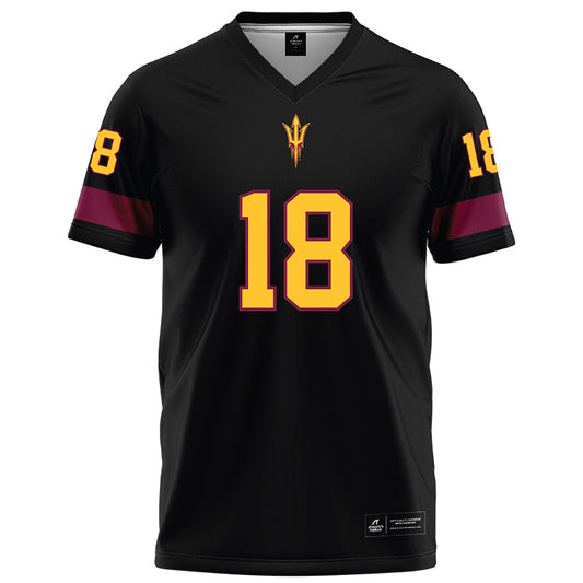Arizona State - NCAA Football : Jalen Moss - Black Football Jersey-0