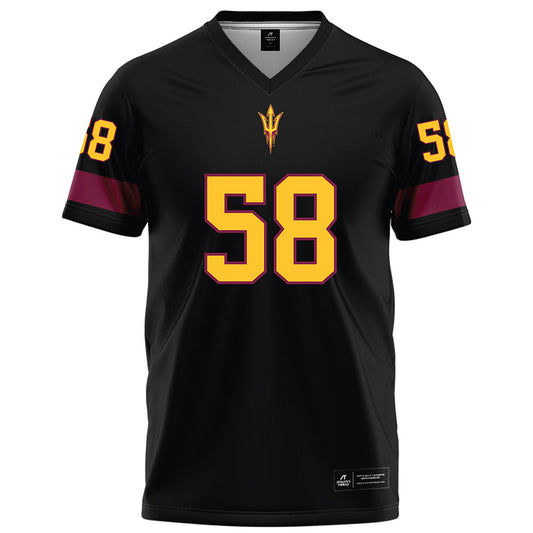 Arizona State - NCAA Football : Maxwell Lheanachor - Black Football Jersey-0