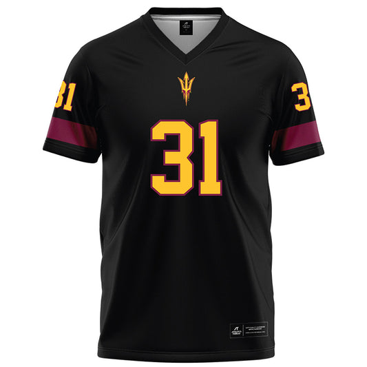 Arizona State - NCAA Football : Nikko Klemm - Black Football Jersey-0