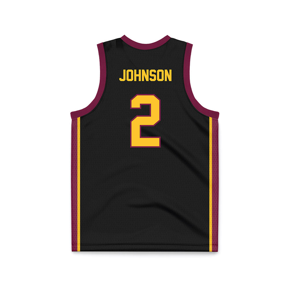 Arizona State - NCAA Men's Basketball : Anthony Johnson - Black Basketball Jersey-1