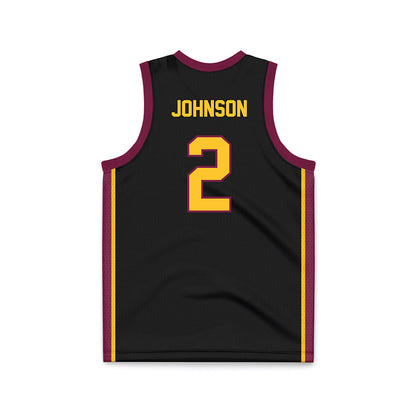 Arizona State - NCAA Men's Basketball : Anthony Johnson - Black Basketball Jersey-1