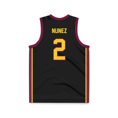 Arizona State - NCAA Men's Basketball : Austin Nunez - Black Basketball Jersey