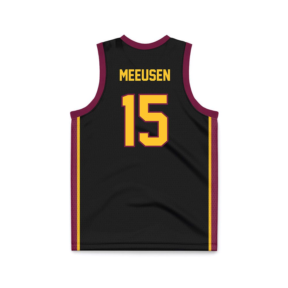 Arizona State - NCAA Men's Basketball : Noah Meeusen - Black Basketball Jersey-1