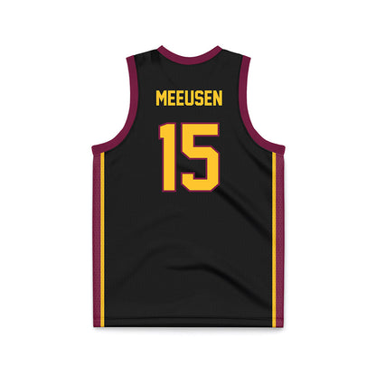Arizona State - NCAA Men's Basketball : Noah Meeusen - Black Basketball Jersey-1