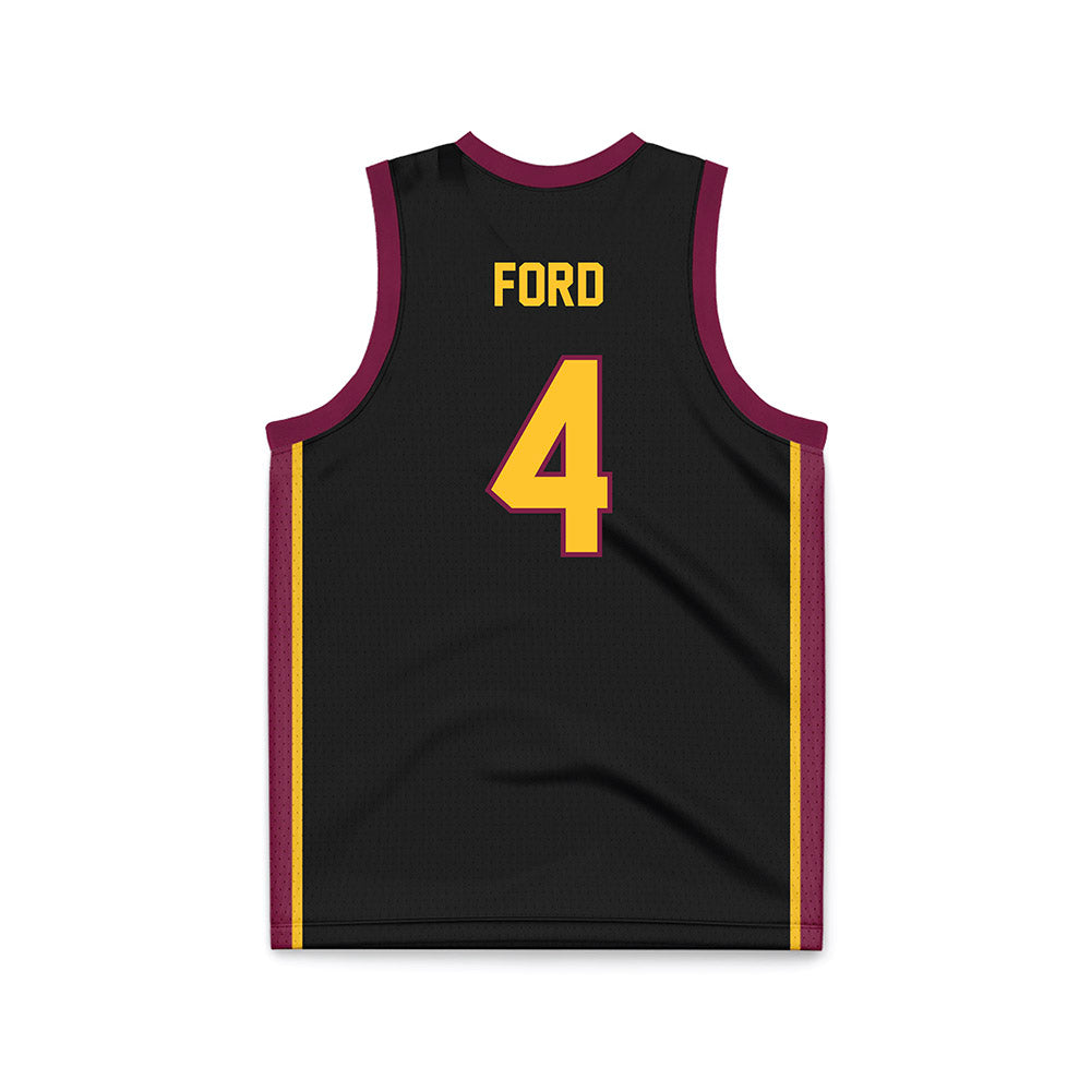 Arizona State - NCAA Men's Basketball : Bryce Ford - Black Basketball Jersey-1