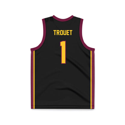 Arizona State - NCAA Men's Basketball : Santiago Trouet - Black Basketball Jersey-1