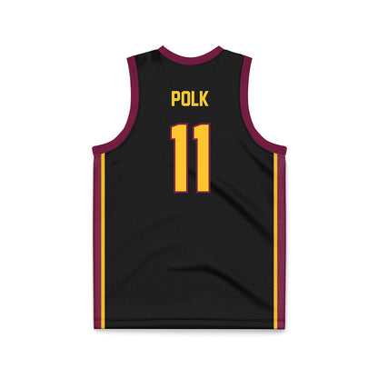 Arizona State - NCAA Men's Basketball : Kash Polk - Black Basketball Jersey-1