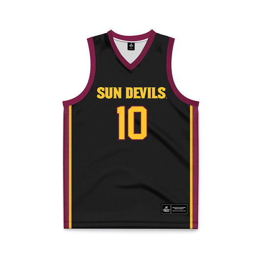 Arizona State - NCAA Men's Basketball : BJ Freeman - Black Basketball Jersey-0