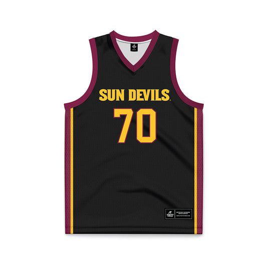 Arizona State - NCAA Men's Basketball : Jovan Icitovic - Black Basketball Jersey-0