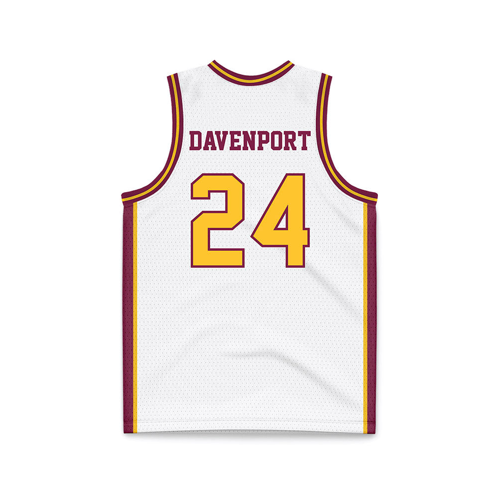 Arizona State - NCAA Women's Basketball : Deborah Davenport - White Basketball Jersey-1