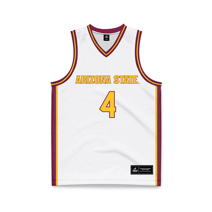 Arizona State - NCAA Women's Basketball : Jyah LoVett - White Basketball Jersey-0